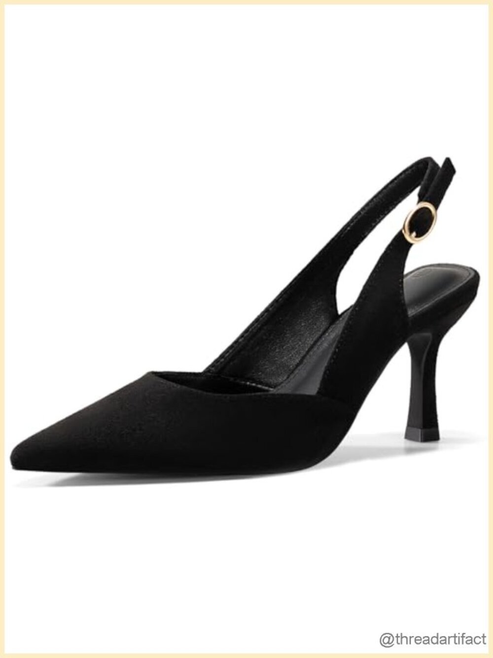 Faux Leather Slingback Kitten Heels Closed Toe Wedding Party Pumps
